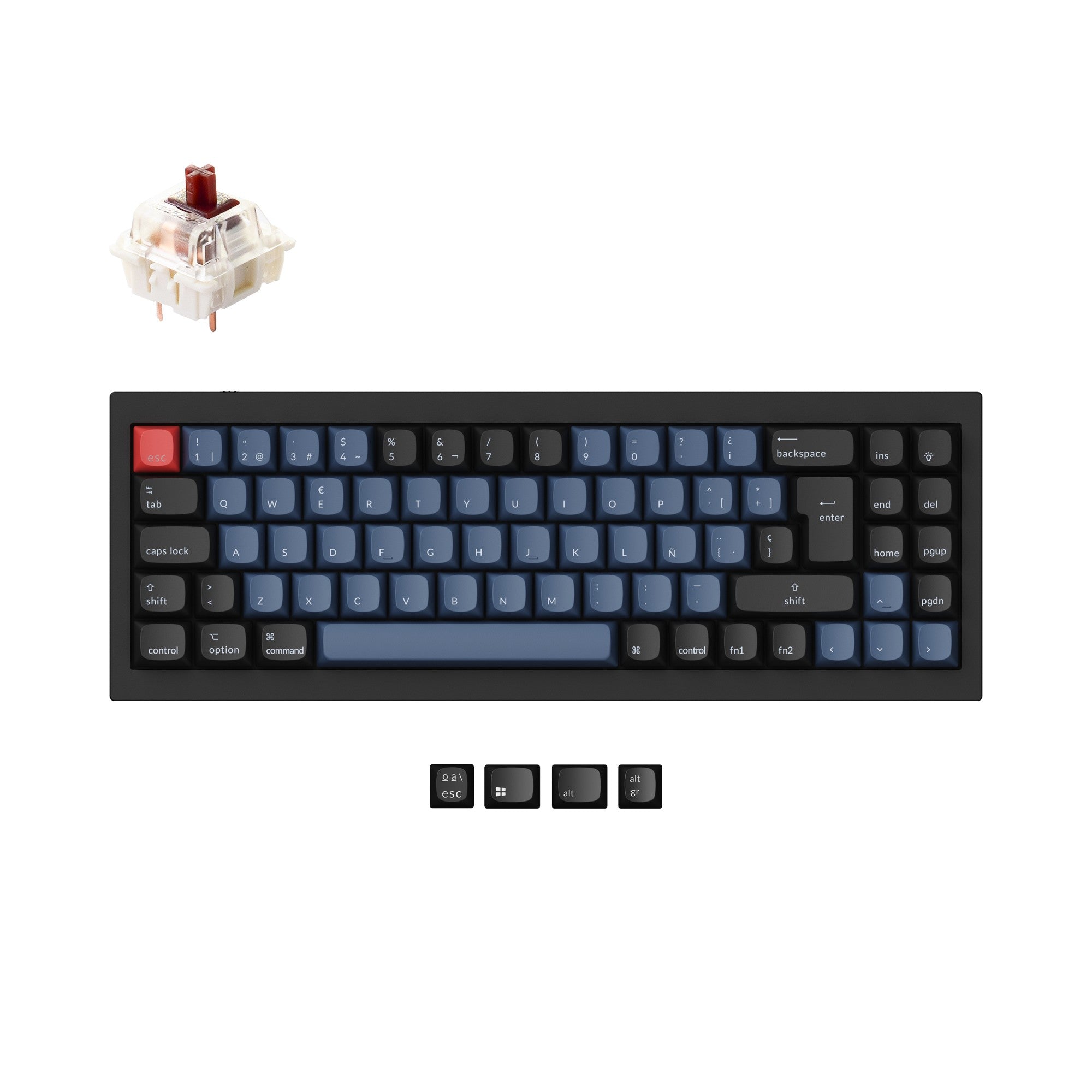 Keychron Q7 QMK Custom Mechanical Keyboard ISO Layout Collection keyboard image
