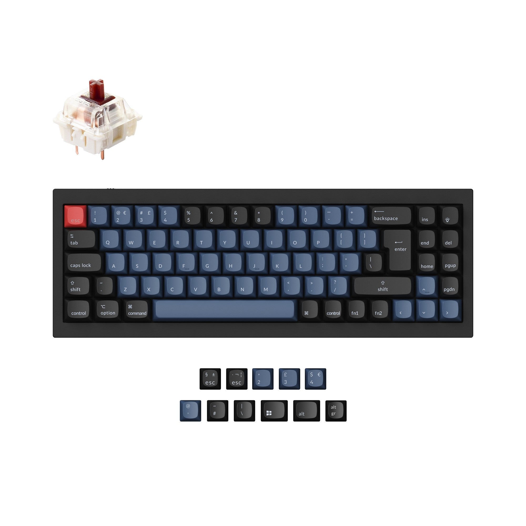 Keychron Q7 QMK Custom Mechanical Keyboard ISO Layout Collection keyboard image