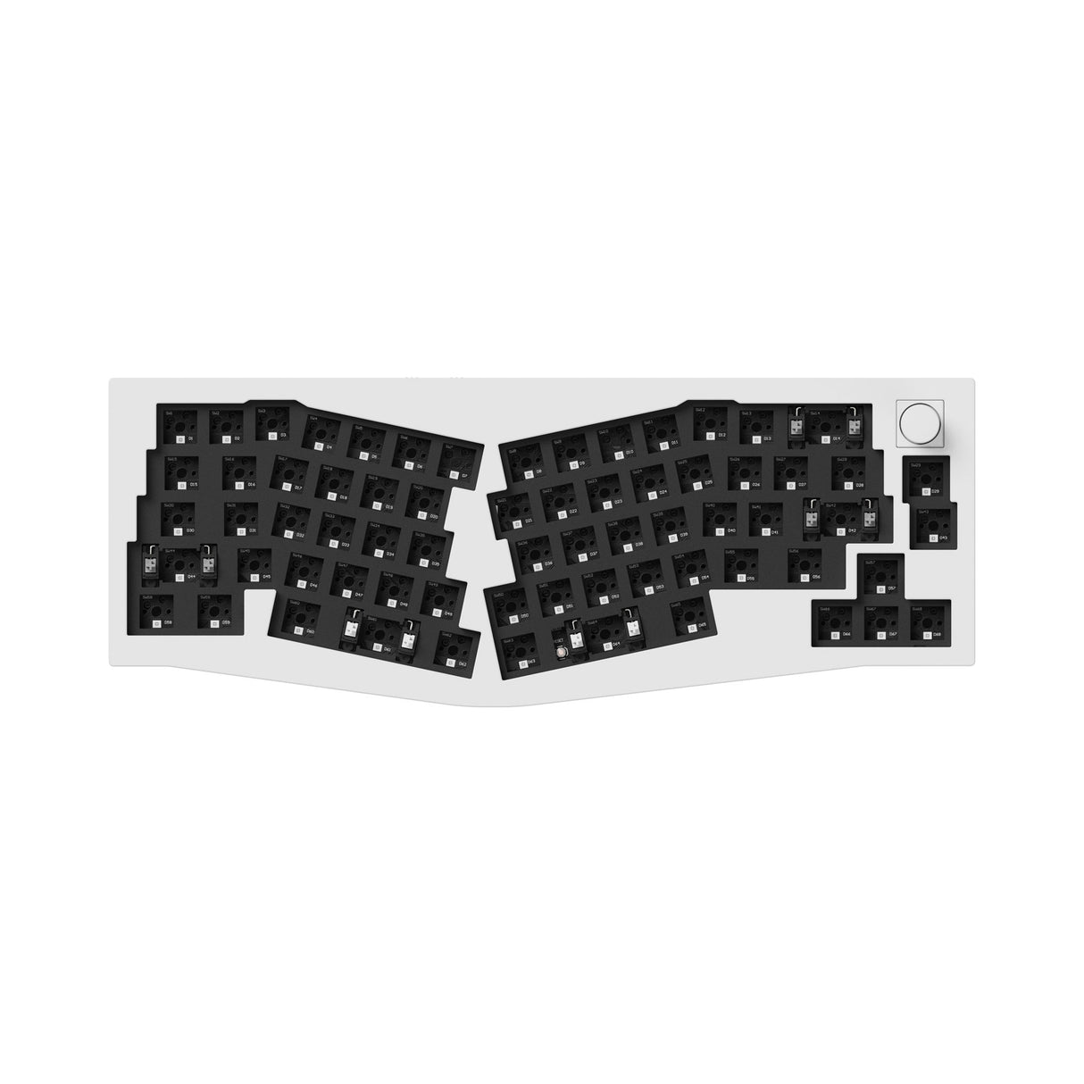 Keychron Q8 Pro QMK/VIA wireless custom mechanical keyboard 65 percent Alice layout full aluminum white frame for Mac Windows Linux with RGB backlight hot-swappable barebone