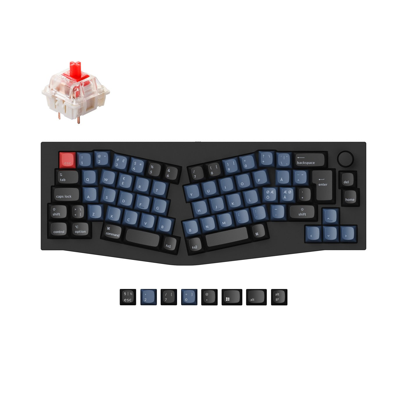 Keychron Q8 (Alice Layout) QMK Custom Mechanical Keyboard ISO Layout Collection keyboard image