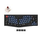 Keychron Q8 QMK VIA Custom Mechanical Keyboard Alice Layout Full Aluminum Frame For Mac Windows Linux Fully Assembled Knob Carbon Black Spanish SE ISO Layout Gateron G Pro Brown