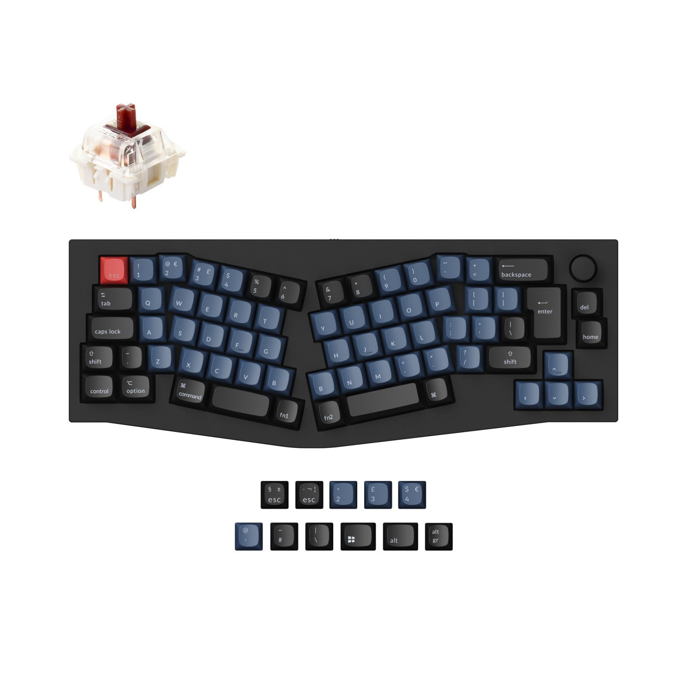 Keychron Q8 (Alice Layout) QMK Custom Mechanical Keyboard ISO Layout Collection keyboard image