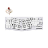 Keychron Q8 QMK/VIA custom mechanical keyboard Alice layout knob version full aluminum shell white for Mac Windows Linux fully assembled Gateron G Pro switch brown