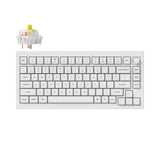 Keychron V1 QMK VIA custom mechanical keyboard 75% layout shell white for Mac Window Linux fully assembled knob Keychron K pro banana