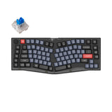 Keychron V10 75% Alice Layout QMK VIA Custom Mechanical Keyboard RGB Backlight Frosted Black Knob Hot-swappable K Pro Switch Blue