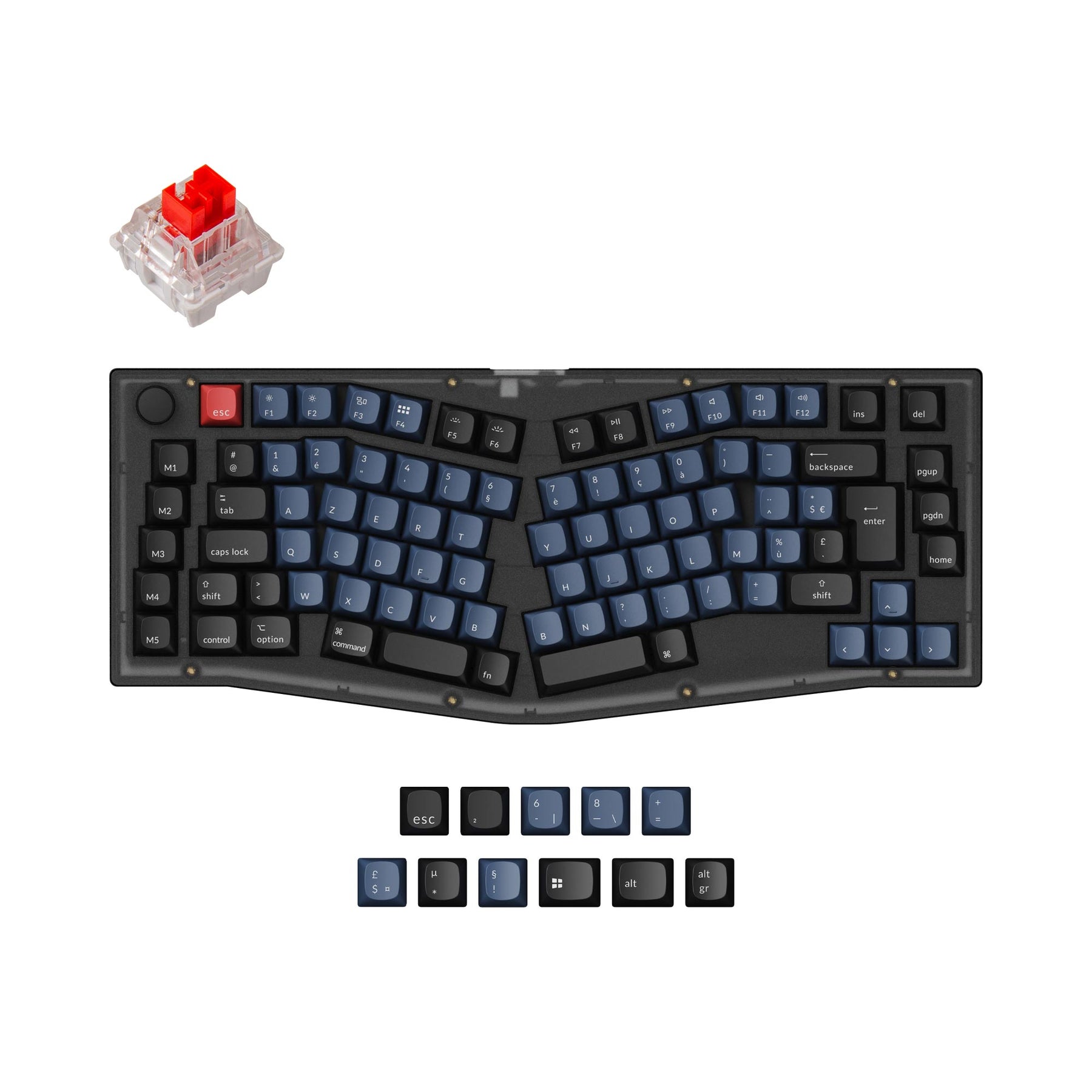 Es Iso Layout Keychron V10 (Alice Layout) QMK Custom Mechanical Keyboard ISO Layout ...