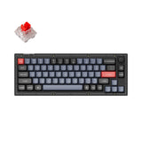 Keychron V2 Custom Mechanical Keyboard knob version frosted black 65 percent layout with Keychron K Pro switch red