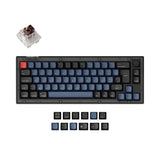 Keychron V2 QMK VIA custom mechanical keyboard 65 percent layout frosted black knob Mac Windows Linux hot-swappable Keychron K Pro switch brown ISO French layout