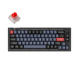Keychron V2 QMK VIA custom mechanical keyboard 65 percent layout frosted black knob Mac Windows Linux hot-swappable Keychron K Pro switch red Russian layout