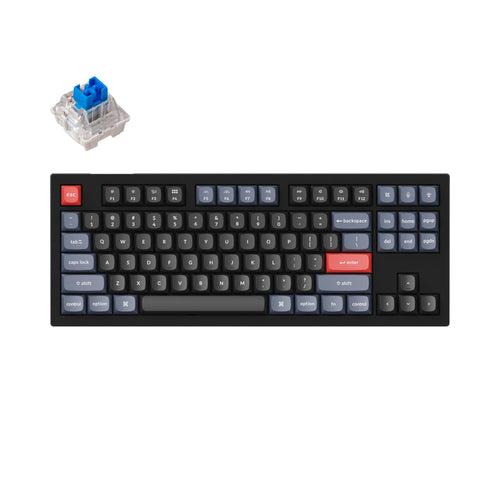 Keychron V3 Custom Mechanical Keyboard black QMK/VIA tenkeyless hot-swappable Keychron K Pro switch blue