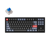 Keychron V3 Custom Mechanical Keyboard knob carbon black QMK/VIA tenkeyless hot-swappable Keychron K Pro switch blue
