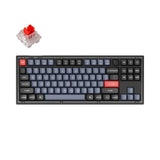 Keychron V3 Custom Mechanical Keyboard knob frosted black QMK/VIA tenkeyless hot-swappable Keychron K Pro switch red