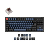 Keychron V3 QMK VIA custom mechanical keyboard 80 percent layout frosted black knob Mac Windows Linux hot-swappable Keychron K Pro switch brown ISO French layout