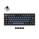 Keychron V4 QMK/VIA Custom Mechanical Keyboard 60 Percent Spanish ISO Layout K Pro Brown Switch