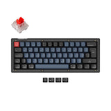 Keychron V4 QMK/VIA Custom Mechanical Keyboard 60 Percent Spanish ISO Layout K Pro Red Switch
