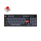 Keychron V5 Custom Mechanical Keyboard knob version frosted black QMK/VIA 96 percent layout hot-swappable