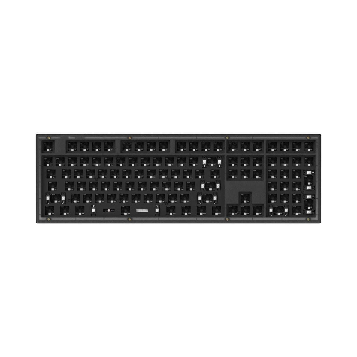 Keychron V6 Custom Mechanical Keyboard barebone frosted black QMK/VIA full size layout hot-swappable 
