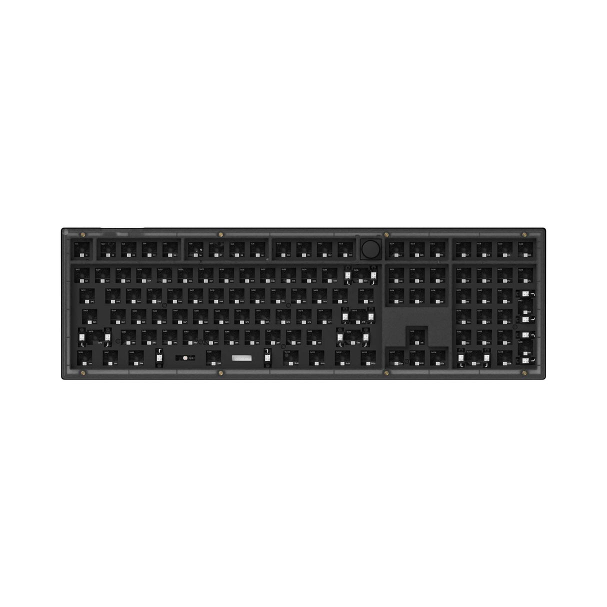 Keychron V6 Custom Mechanical Keyboard barebone knob frosted black QMK/VIA full size layout hot-swappable