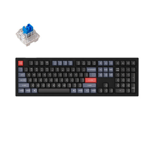 Keychron V6 Custom Mechanical Keyboard black QMK/VIA full size layout hot-swappable