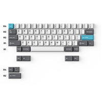 Keychron double-shot PBT Cherry full set keycap set grey white and blue HHKB layout ANSI