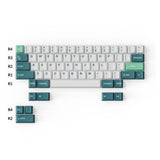 Keychron double shot PBT Cherry profile full set keycap set white mint for ANSI ISO HHKB layout