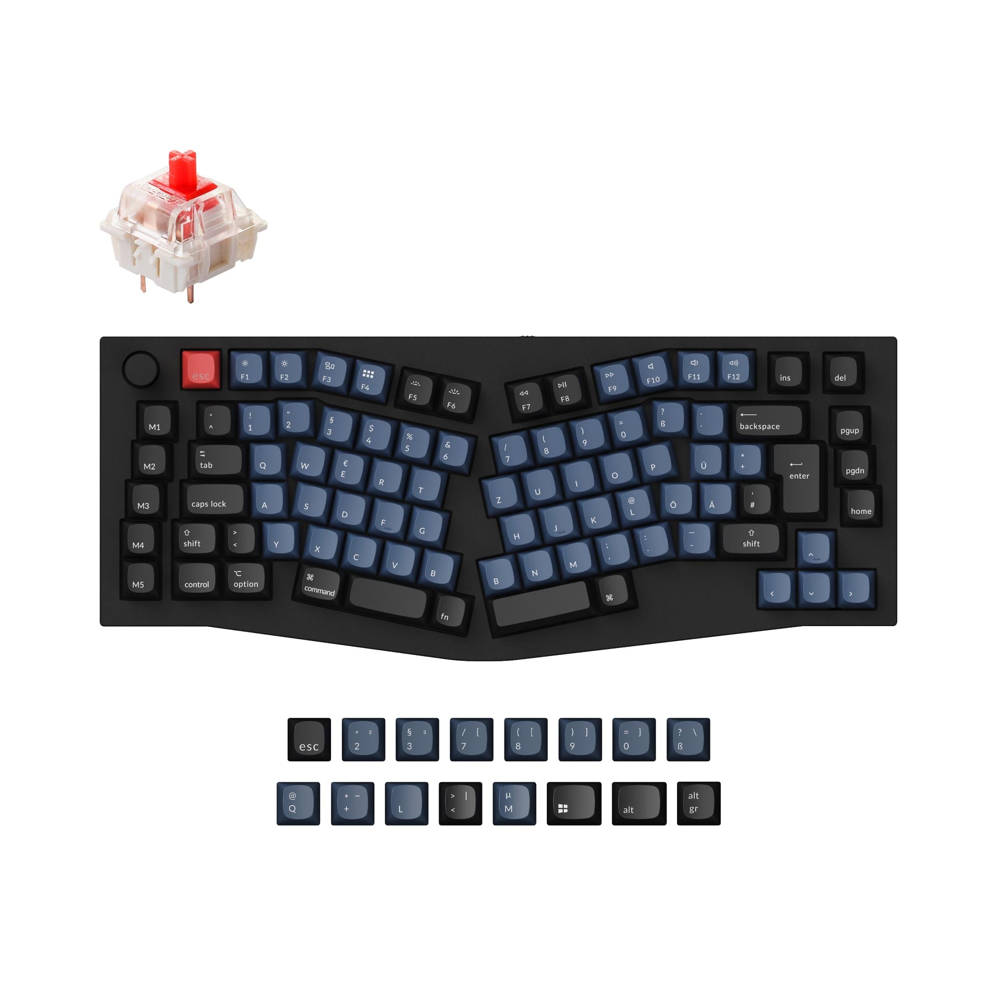 Keychron Q10 (Alice Layout) QMK Custom Mechanical Keyboard ISO Layout Collection keyboard image