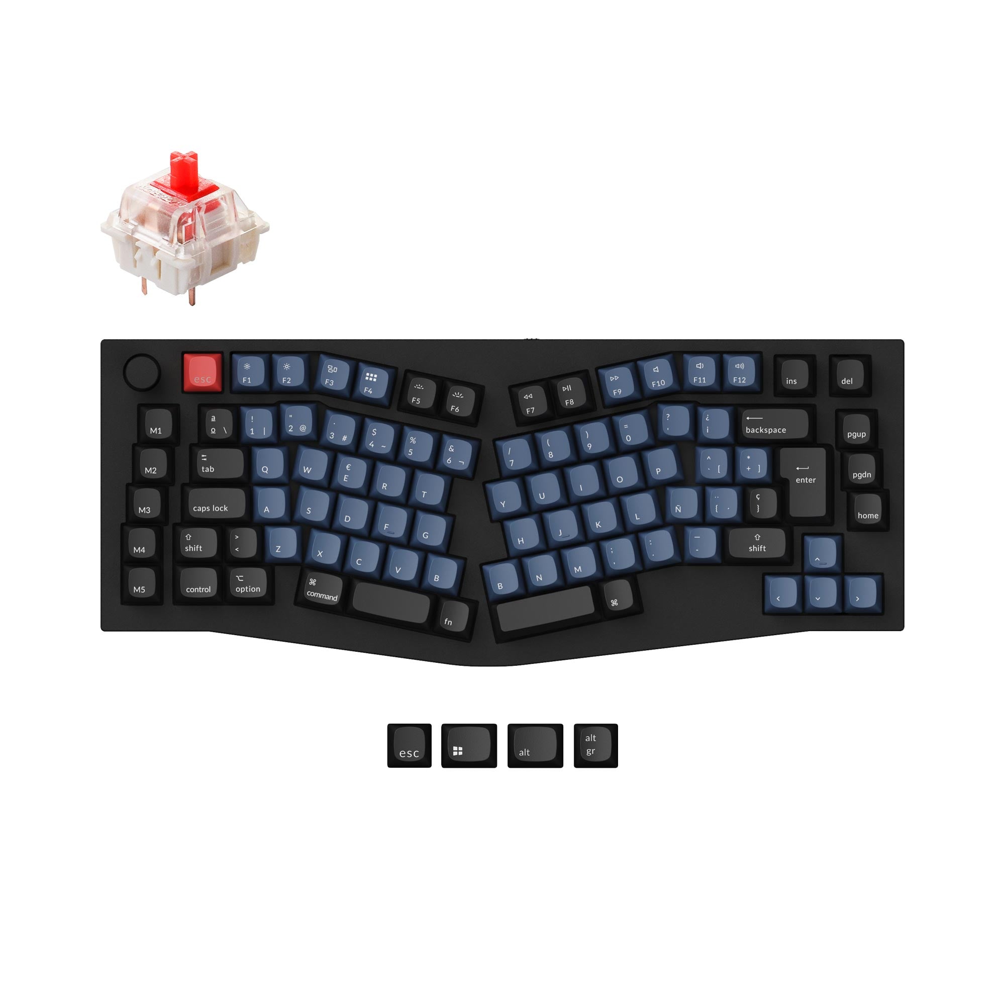 Keychron Q10 (Alice Layout) QMK Custom Mechanical Keyboard ISO Layout Collection keyboard image
