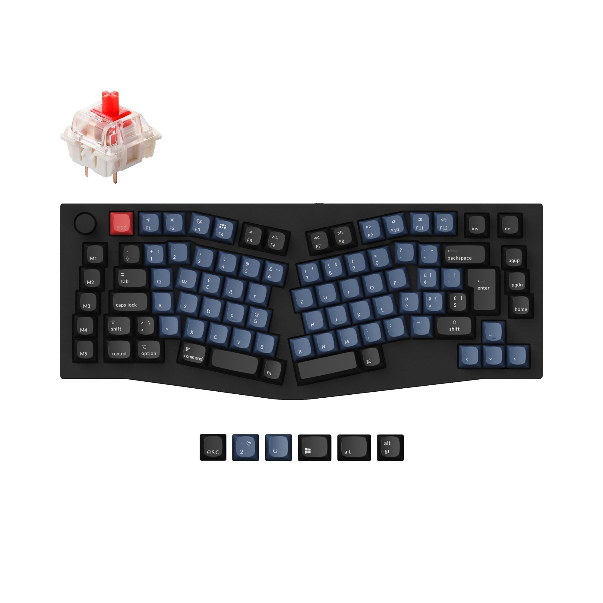 Keychron Q10 (Alice Layout) QMK Custom Mechanical Keyboard ISO Layout Collection keyboard image