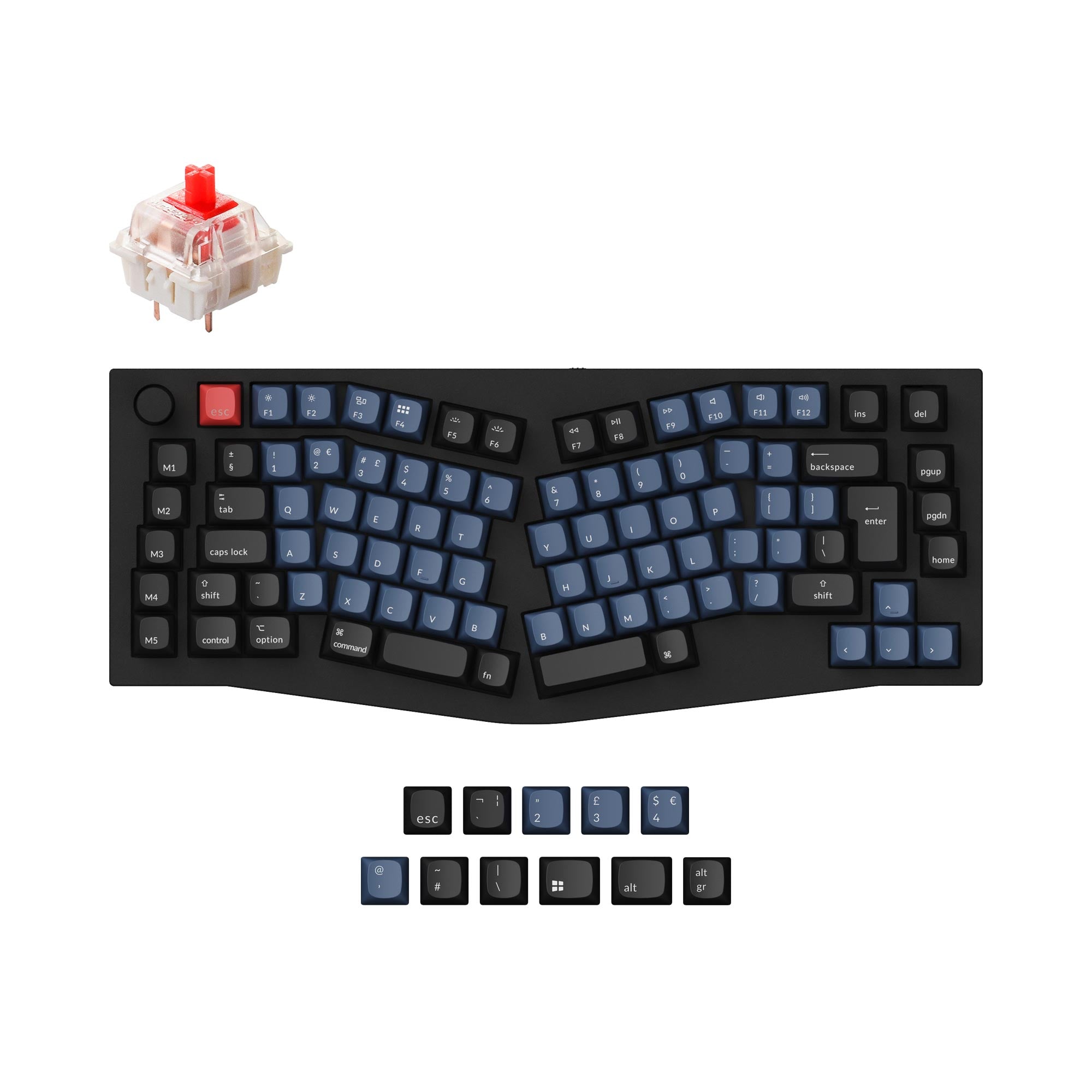 Keychron Q10 (Alice Layout) QMK Custom Mechanical Keyboard ISO Layout Collection keyboard image