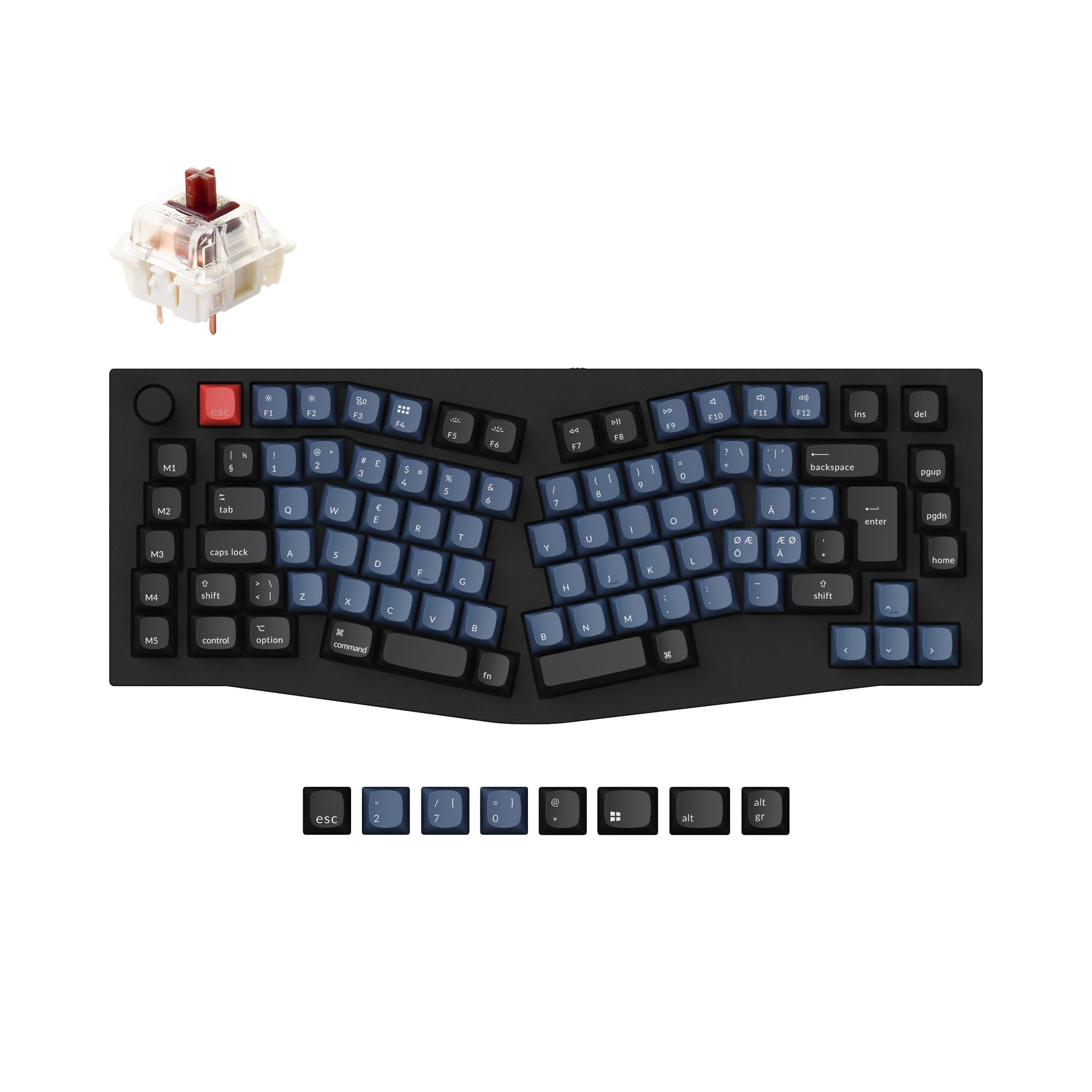 Keychron Q10 (Alice Layout) QMK Custom Mechanical Keyboard ISO Layout Collection keyboard image