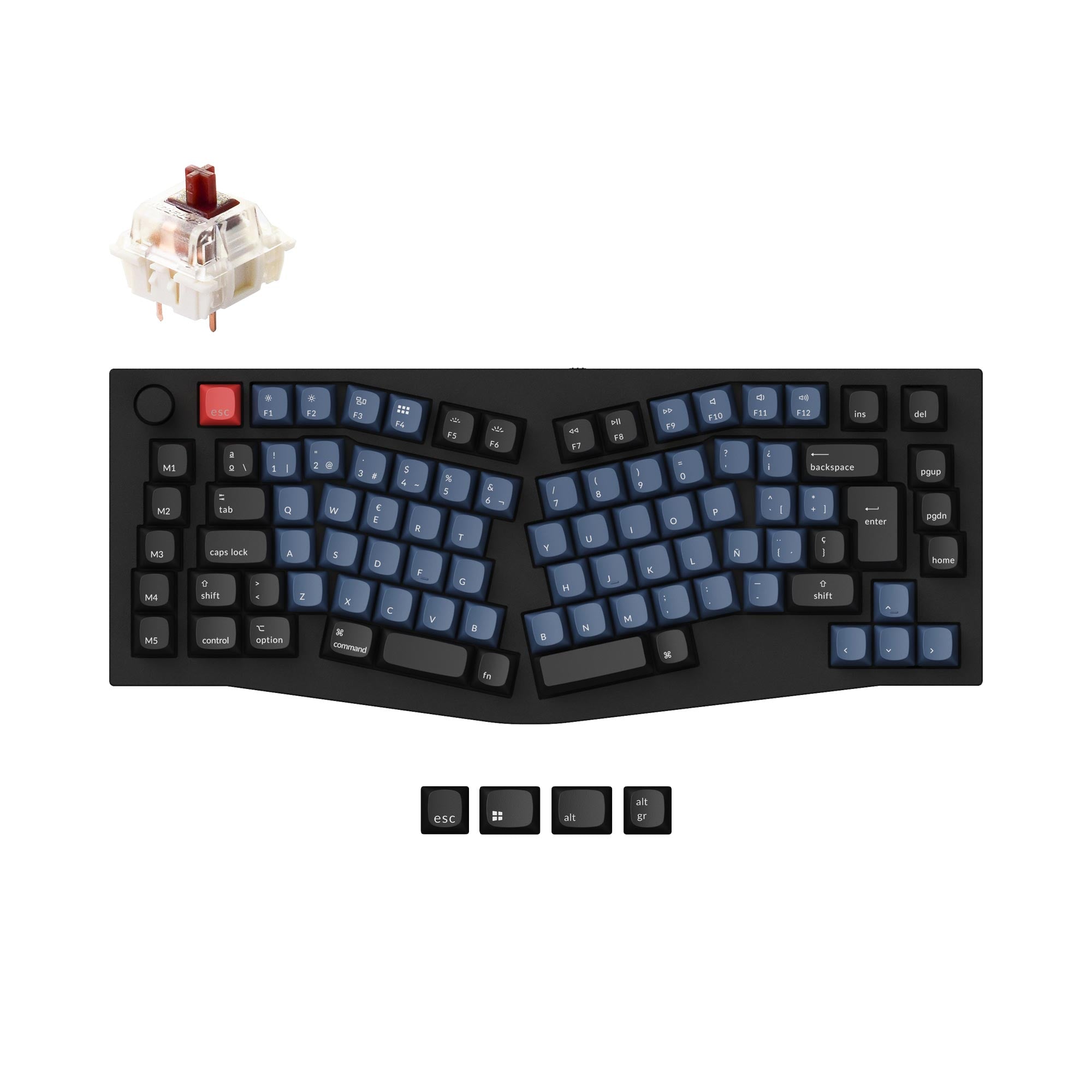Keychron Q10 (Alice Layout) QMK Custom Mechanical Keyboard ISO Layout Collection keyboard image