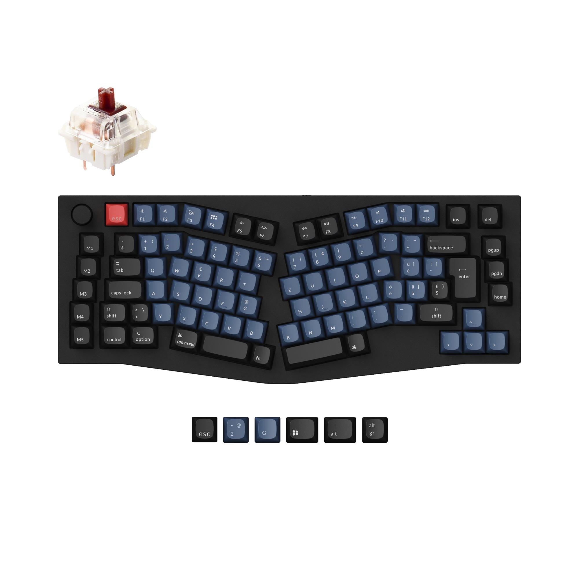 Keychron Q10 (Alice Layout) QMK Custom Mechanical Keyboard ISO Layout Collection keyboard image
