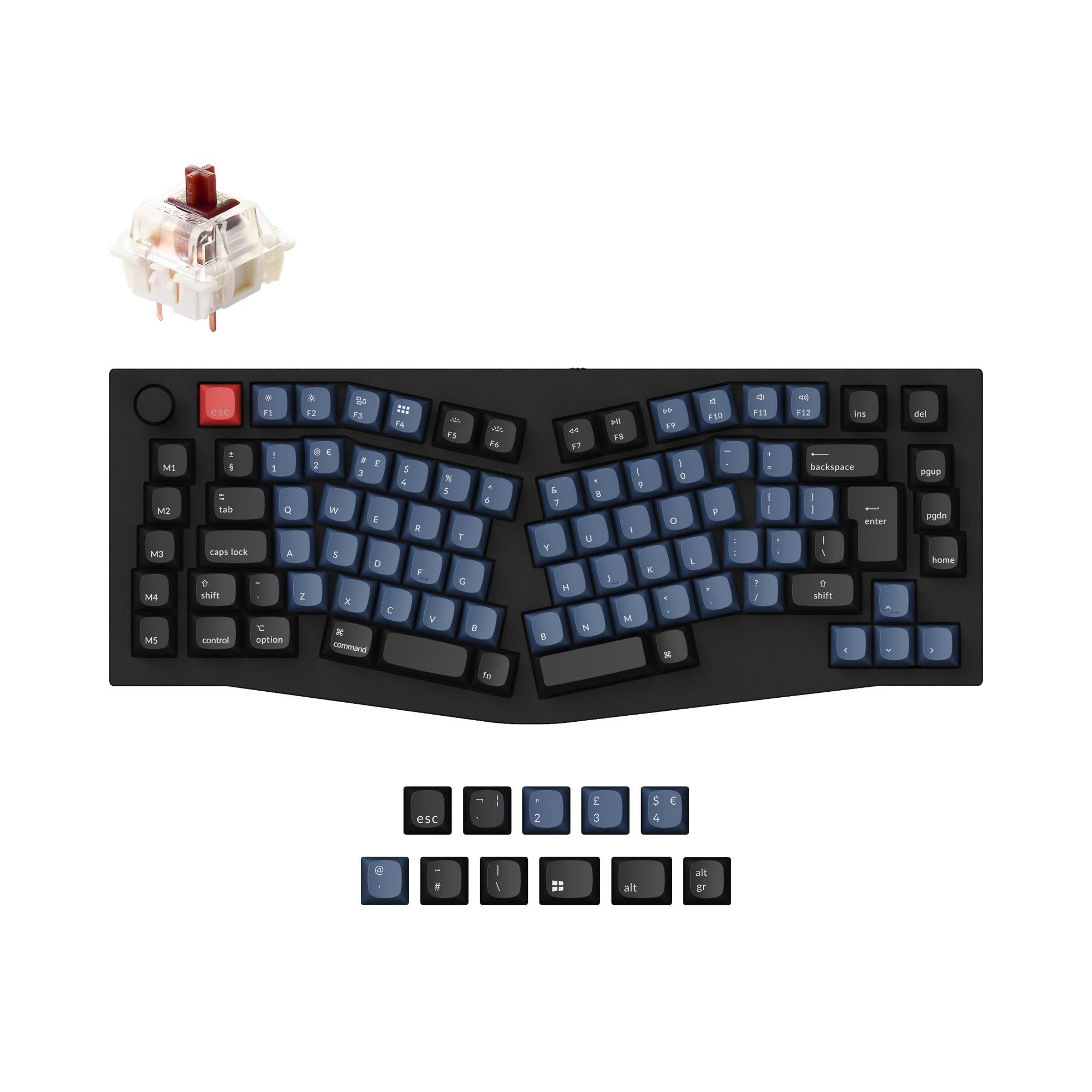 Keychron Q10 (Alice Layout) QMK Custom Mechanical Keyboard ISO Layout Collection keyboard image