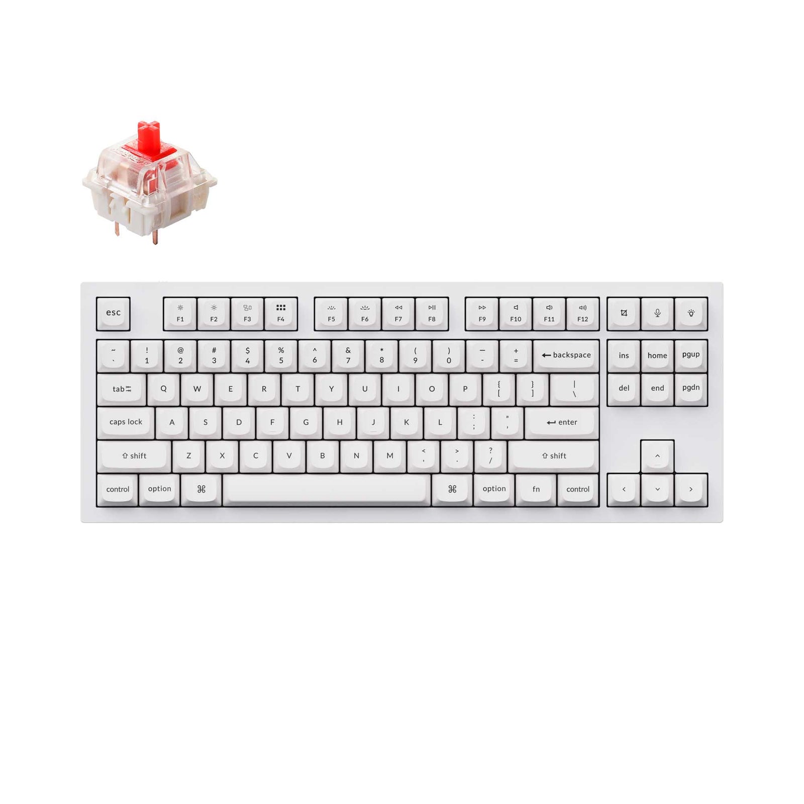 Official Keychron Q3 tenkeyless mechanical keyboard in Shell White