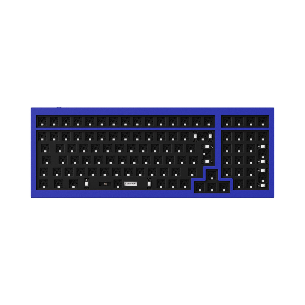 Keychron Q5 QMK VIA custom mechanical keyboard ISO layout UK DE FR IT ES Nordic 96 percent layout full aluminum frame for Mac Windows Linux barebone blue