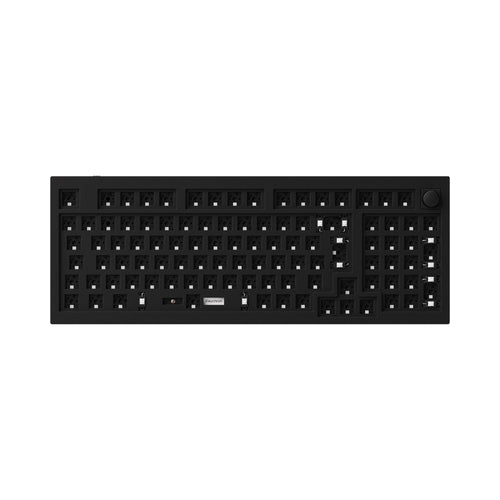 Keychron Q5 QMK VIA custom mechanical keyboard ISO layout UK DE FR IT ES Nordic 96 percent layout full aluminum frame for Mac Windows Linux barebone knob black