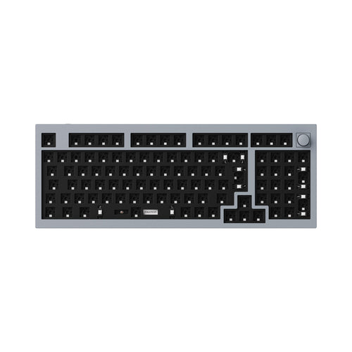 Keychron Q5 QMK VIA custom mechanical keyboard ISO layout UK DE FR IT ES Nordic 96 percent layout full aluminum frame for Mac Windows Linux barebone knob grey