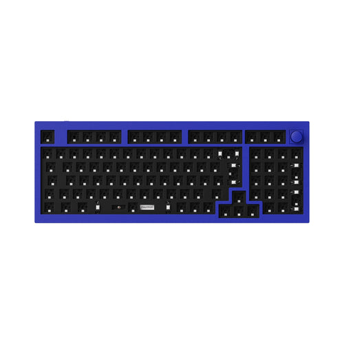 Keychron Q5 QMK VIA custom mechanical keyboard ISO layout UK DE FR IT ES Nordic 96 percent layout full aluminum frame for Mac Windows Linux barebone knob blue
