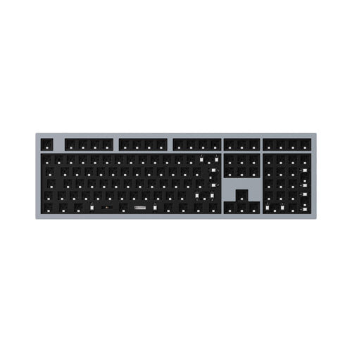 Keychron Q6 QMK VIA custom mechanical keyboard full size layout full aluminum frame for Mac Windows Linux Barebone silver grey