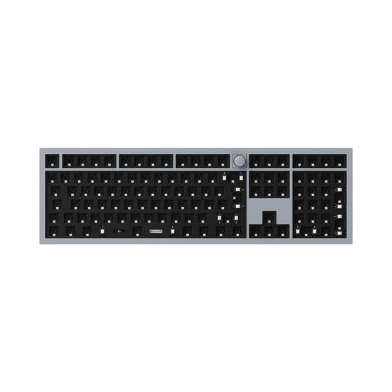 Keychron Q6 QMK VIA custom mechanical keyboard full size layout full aluminum frame for Mac Windows Linux Barebone knob silver grey