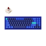Keychron Q7 QMK/VIA custom mechanical keyboard 70 percent layout full aluminum for Mac Windows Linux fully assembled blue frame with Gateron G Pro switch brown