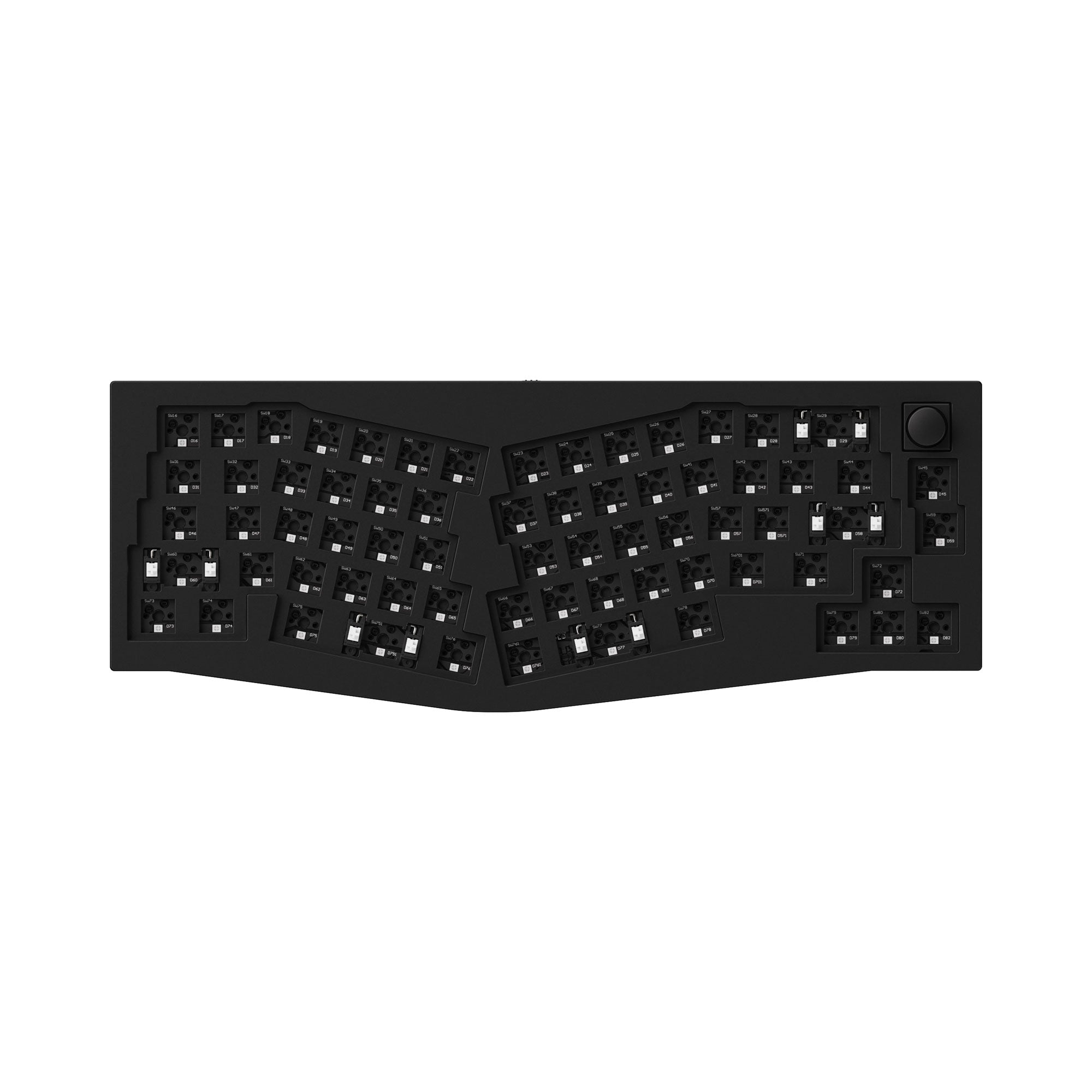 Keychron Q8 Knob Version メカニカルキーボード 茶軸 Keychron Q8 (Alice Layout) QMK Custom Mechanical Keyboard