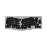 Keychron Q8 QMK/VIA custom mechanical keyboard Alice layout knob version full aluminum frame for Mac Windows Linux barebone grey