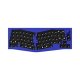 Keychron Q8 QMK/VIA custom mechanical keyboard Alice layout knob version full aluminum frame for Mac Windows Linux barebone blue