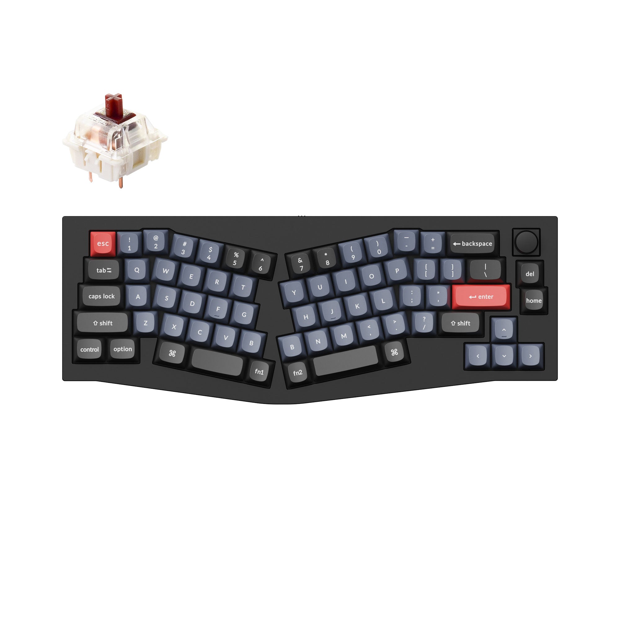 Keychron Q8 メカニカルキーボード　ホットスワップ対応　Alice配列 Keychron Q8 (Alice Layout) QMK Custom Mechanical Keyboard