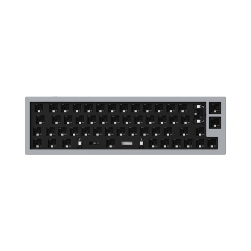 Keychron Q9 QMK/VIA custom mechanical keyboard 40 percent ISO layout full aluminum body for Mac Windows Linux barebone frame grey