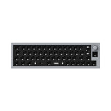 Keychron Q9 QMK/VIA custom mechanical keyboard knob version 40 percent ISO layout full aluminum body for Mac Windows Linux barebone frame grey