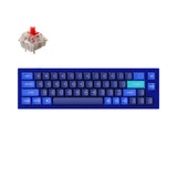 Keychron Q9 QMK/VIA custom mechanical keyboard 40 percent layout full aluminum body for Mac Windows Linux fully assembled blue frame with Gateron G Pro switch red