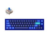 Keychron Q9 QMK/VIA custom mechanical keyboard 40 percent layout full aluminum body for Mac Windows Linux fully assembled blue frame with Gateron G Pro switch blue