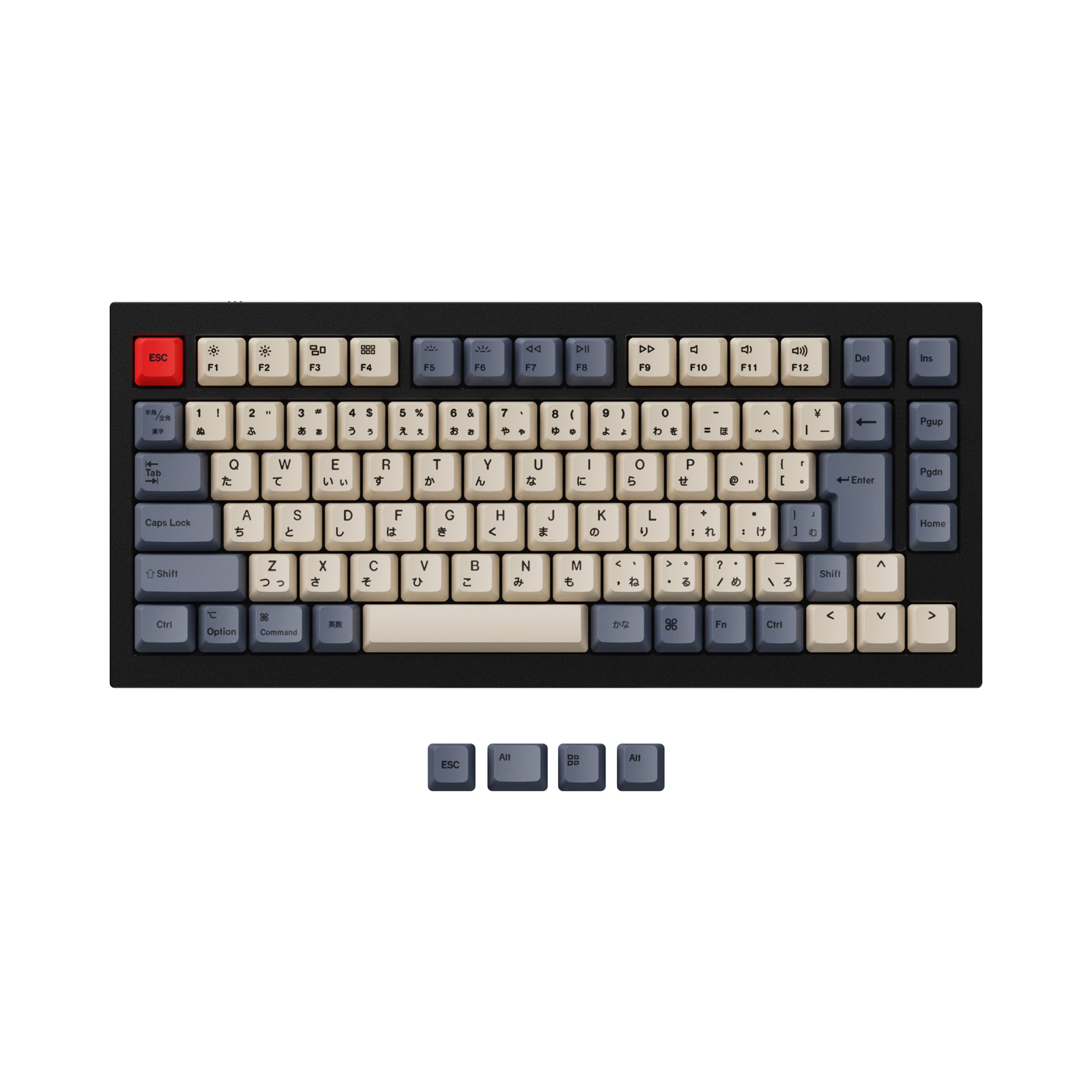 Keychron JIS Q1 OEM Dye Sub PBT Keycap Set Carbon